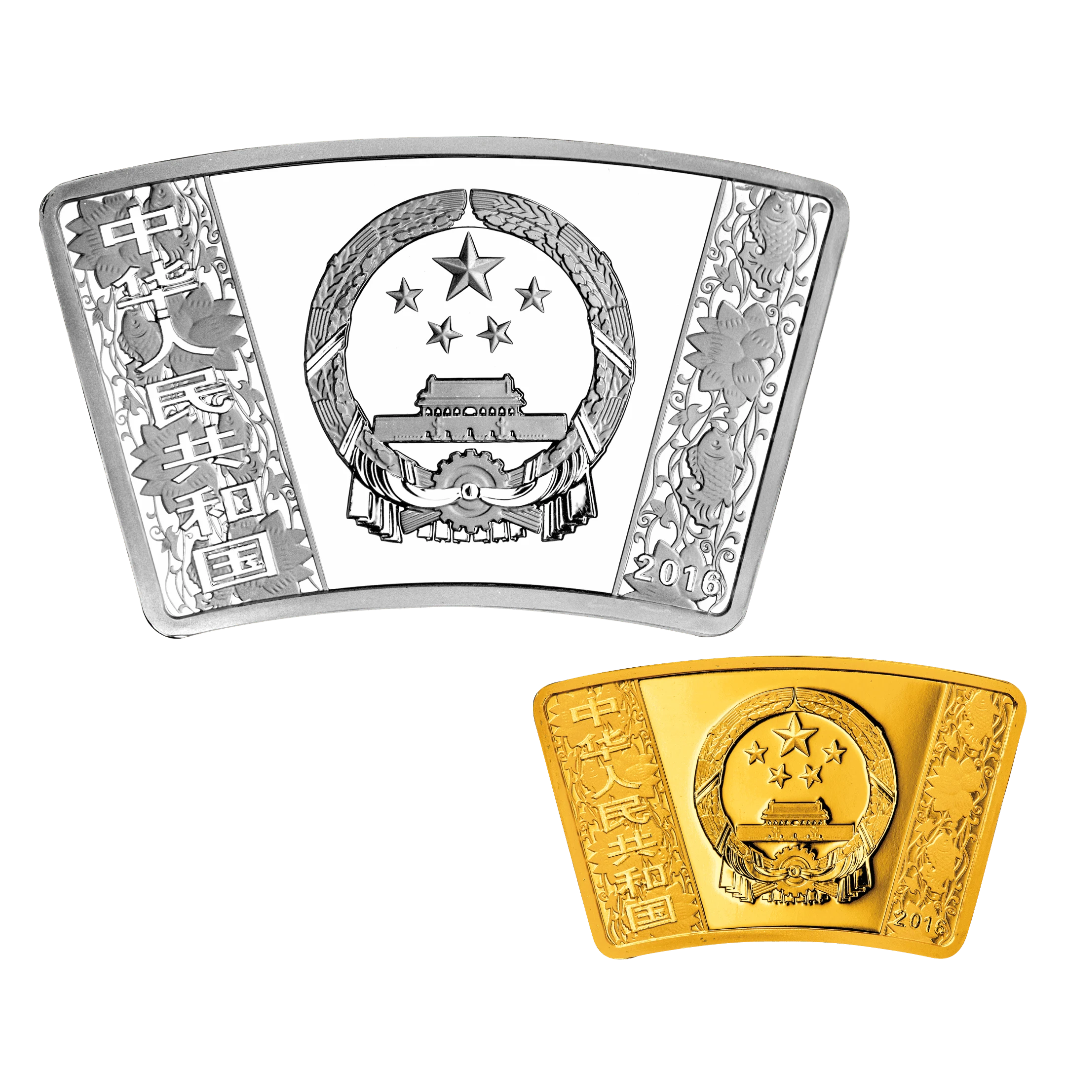 2016年中國生肖丙申猴年扇形1/3盎司金+1盎司銀幣套装| 民生錢幣PGcoin