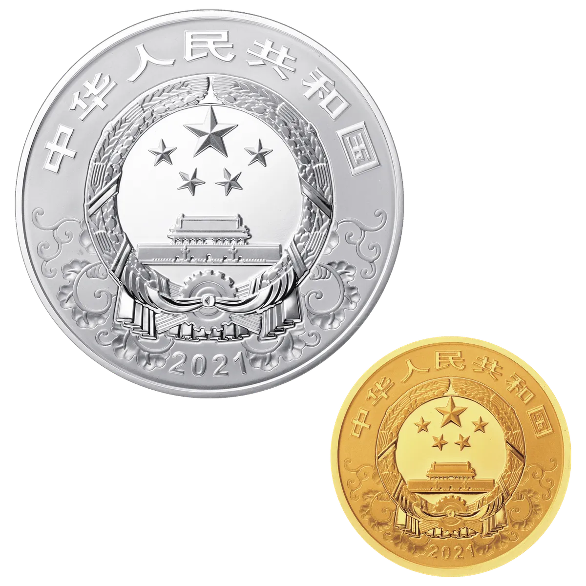 2021年中國生肖辛丑牛年彩色3克金+30克銀幣套裝| 民生錢幣PGcoin